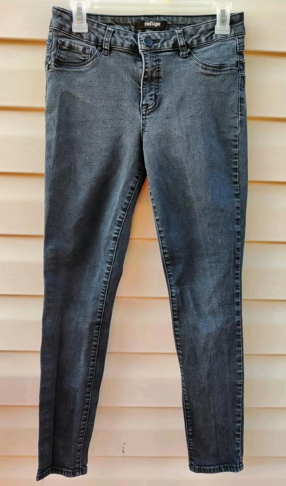Other Refuge Jeans 8 Faded Black Stretch Denim Taper Leg 5 Pocke Size 30" / US 8 / IT 44 - 2 Thumbnail
