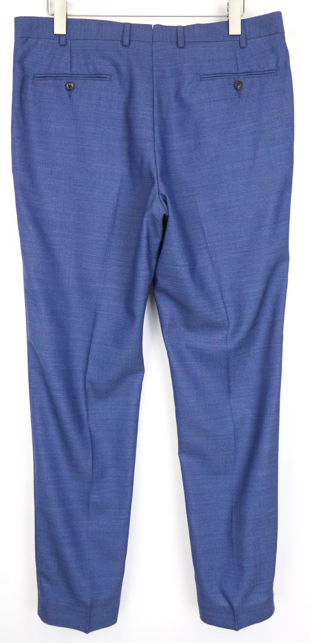 Suitsupply BRESCIA UK44R Blue Wool Pleated Lined Trousers 76266 Size 44R - 2 Thumbnail