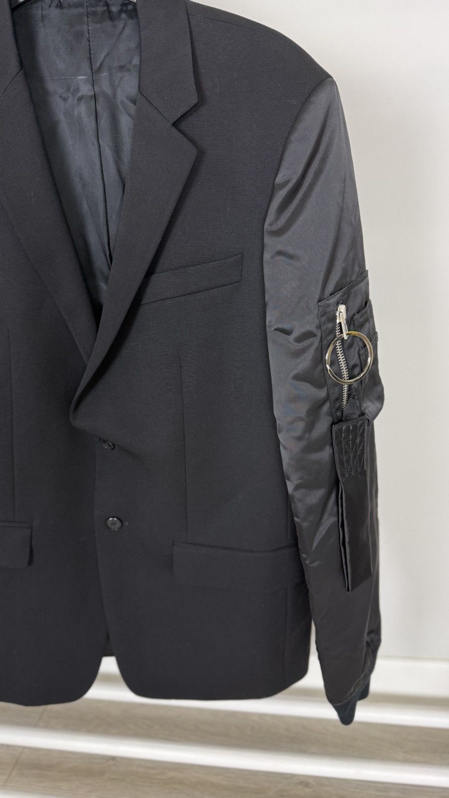 Givenchy Givenchy Hybrid Wool Nylon Blazer Jacket Size 52R - 3 Thumbnail