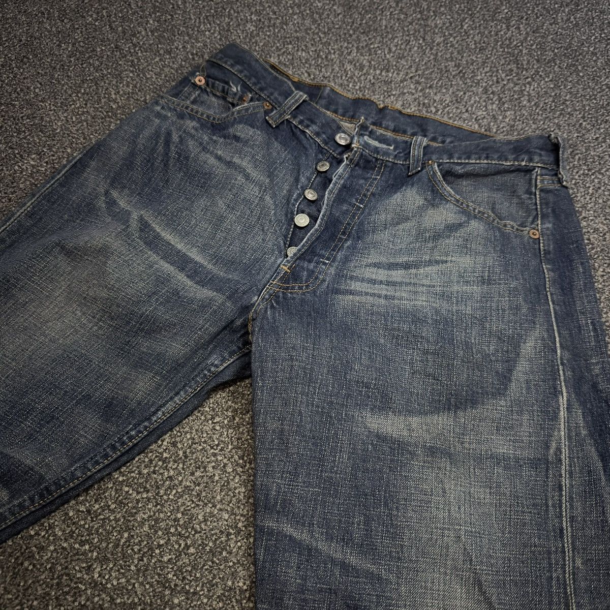 Engineered Garments × Levi's 🇯🇵 Vintage Y2K Levis 501 Stone Wash Blue Distressed Denim W30 Size US 30 / EU 46 - 3 Thumbnail
