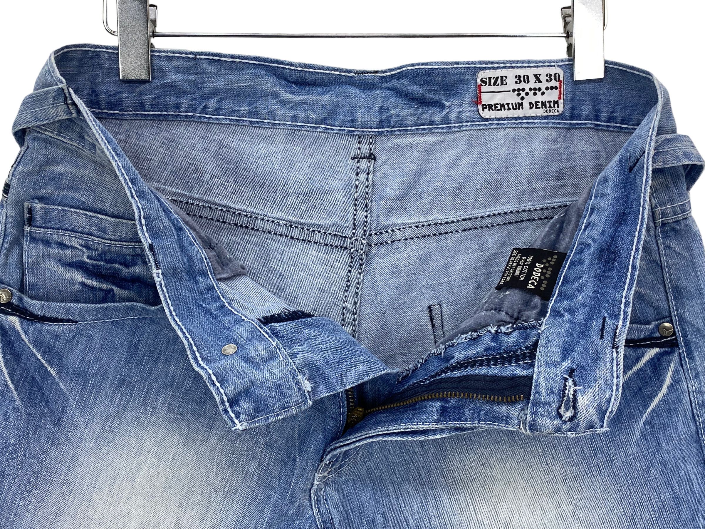 Japanese Brand Dodeca Jeans Light Wash Jeans Tapered Leg Jeans Size US 32 / EU 48 - 9 Thumbnail