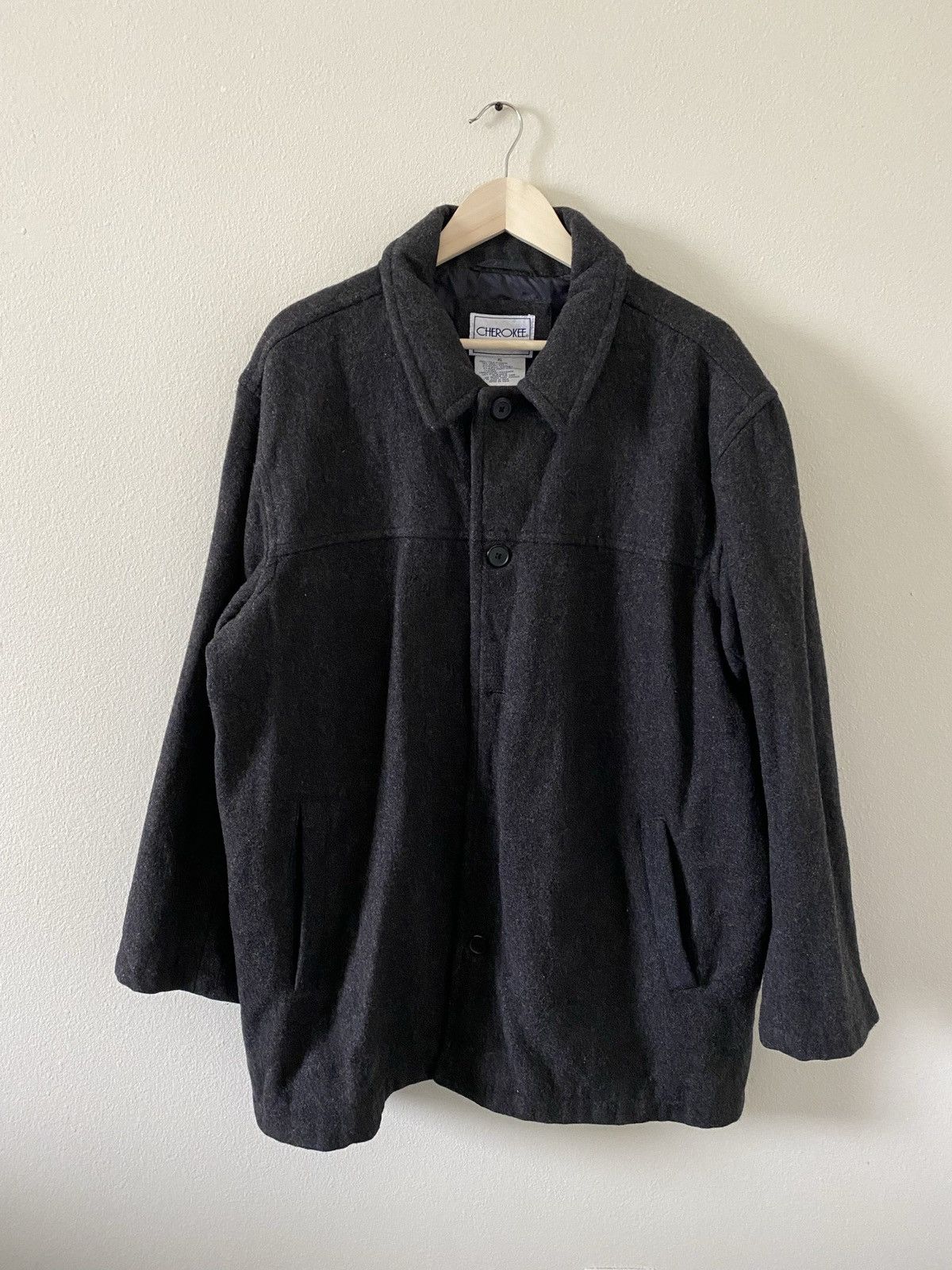 Vintage Vintage Dark Grey Wool Overcoat Size US XL / EU 56 / 4 - 1 Thumbnail