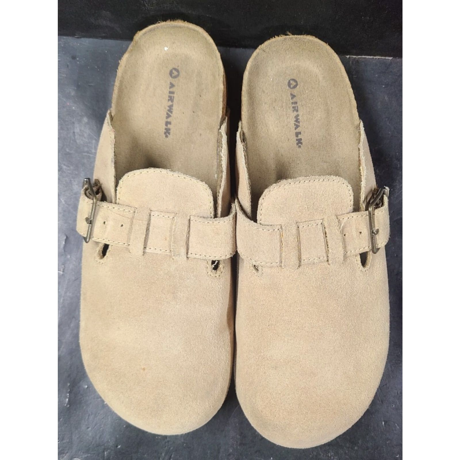Airwalk Airwalk Sandals Womens 9 Brown Faux Suede Slip-On Buckle Flats Clogs Mules Size US 9 / IT 39 - 3 Thumbnail