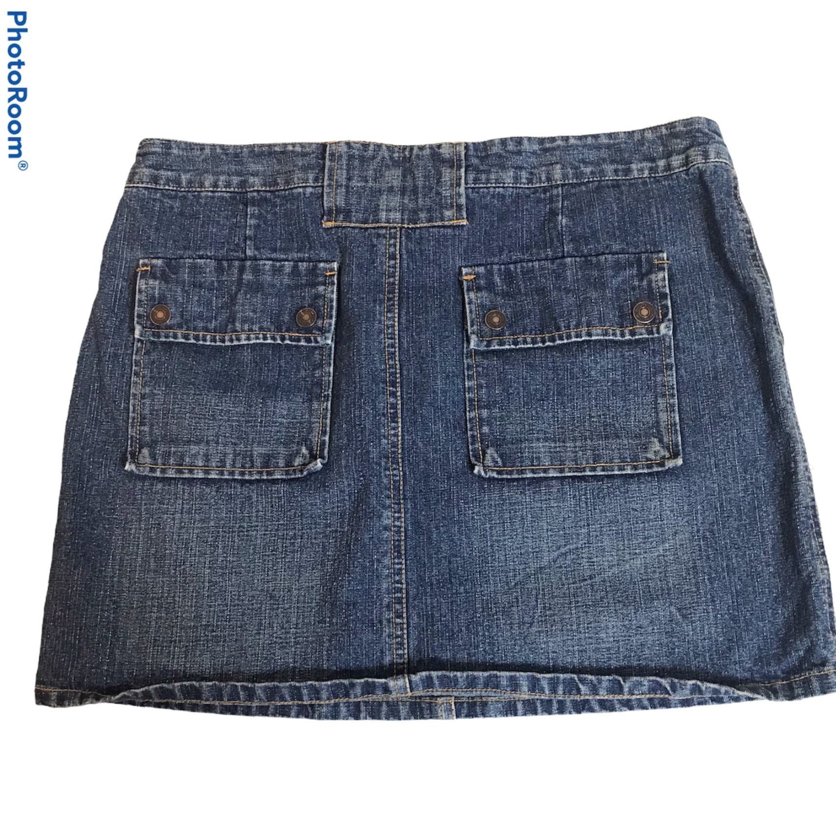 Route 66 Route 66 Denim Mini Skirt Womens 10 Blue Stone Washed 100% Cotton Pockets Slim Short Length Size 32" / US 10 / IT 46 - 3 Thumbnail
