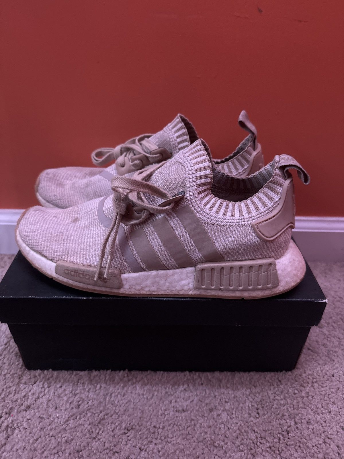 Adidas Adidas nmd r1 linen khaki Grailed