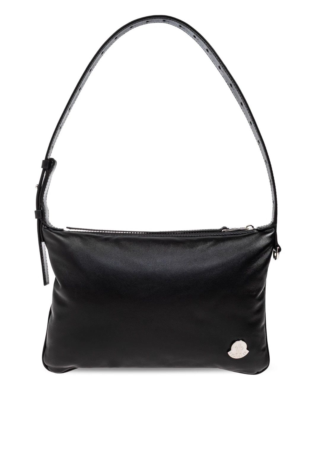 MONCLER $1350 Vetta Black Leather Shoulder Bag New