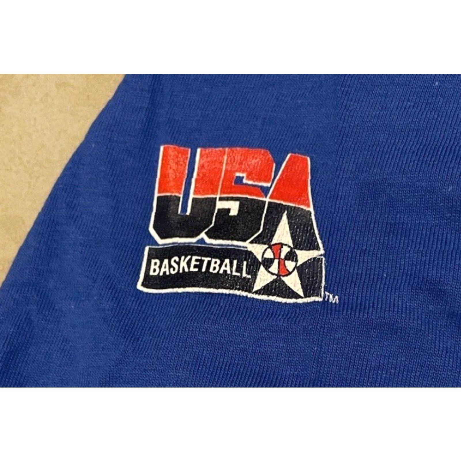 Vintage Vtg 90s Team USA Basketball Sprite Promo Shirt L Blue Coca Cola 80s 90s Vintage Glass? Size US L / EU 52-54 / 3 - 4 Thumbnail