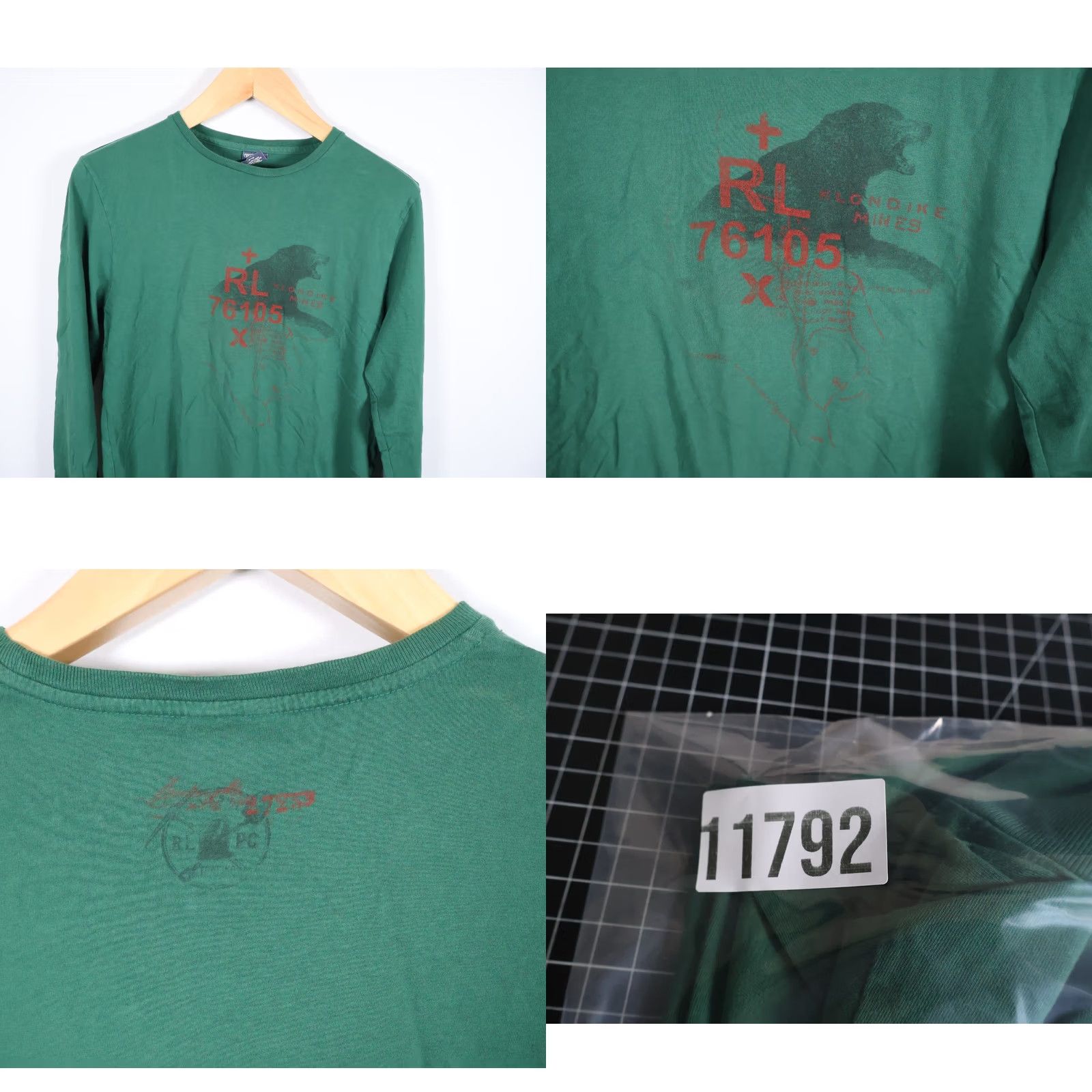 Polo Ralph Lauren VINTAGE Polo Ralph Lauren Long Sleeve T-Shirt Men's M Green Klondike Mines 90s Outdoor Graphic Print Shirt Mens Size US M / EU 48-50 / 2 - 8 Thumbnail