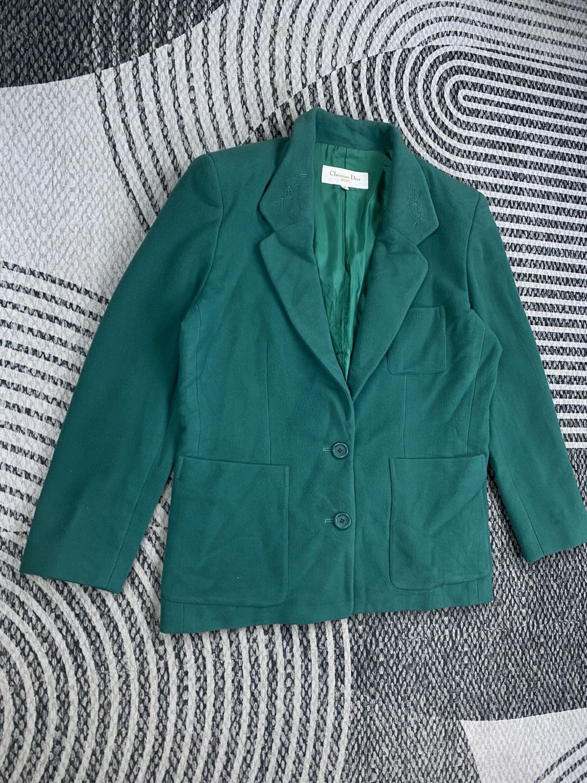 Christian Dior Monsieur Vtg Christian Dior Sports Double Button Green Blazer Size M / US 6-8 / IT 42-44 - 3 Thumbnail