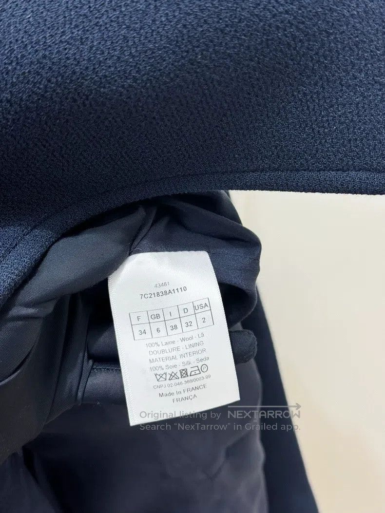 Dior Dior Dark blue woollen coat Size XXS / US 00 / IT 34 - 4 Thumbnail
