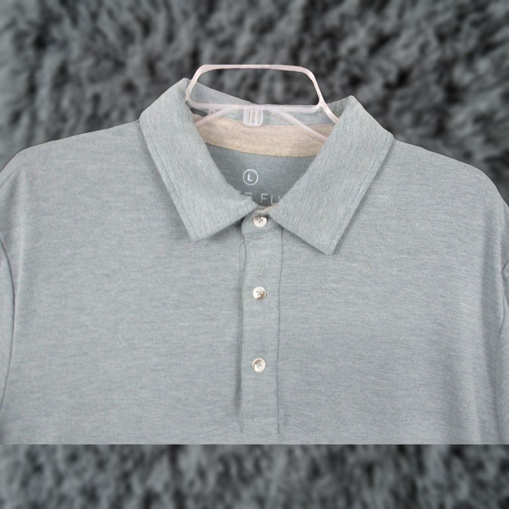 Vintage Free Fly Mens Polo Shirt Large Blue Soft Bamboo Co Branded Size US L / EU 52-54 / 3 - 1 Thumbnail