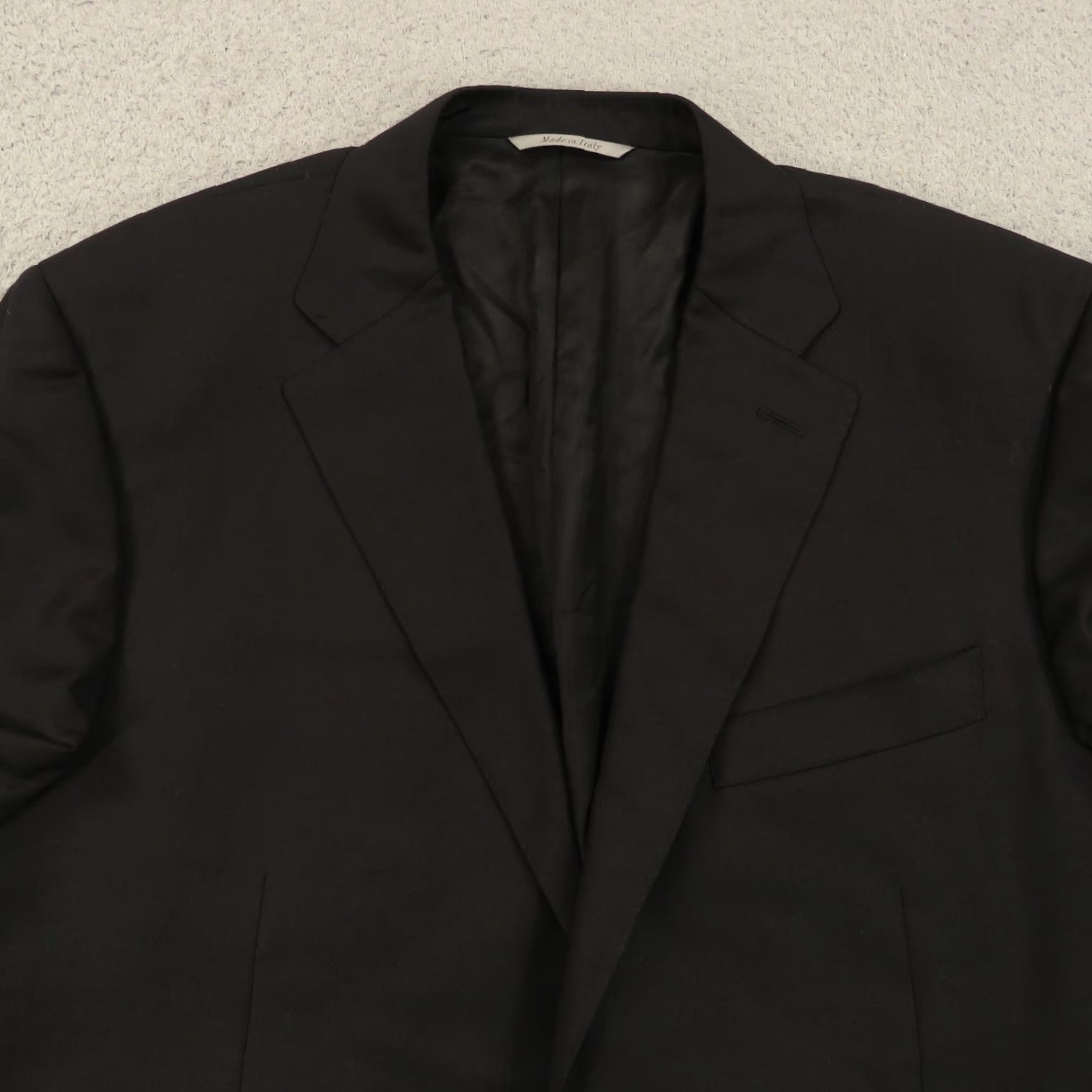 Canali Canali 1934 Blazer Wool Black 44R 2 Button Formal Jacket Single-Breasted Notch Lapel Double-Vented Mens Vintage No N/A Size 44R - 4 Thumbnail