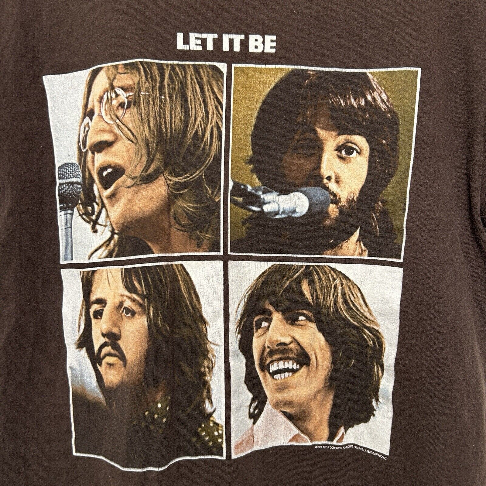 AAA The Beatles Band AAA Short Sleeve T-Shirt Brown "Let it Be" Size US M / EU 48-50 / 2 - 2 Thumbnail