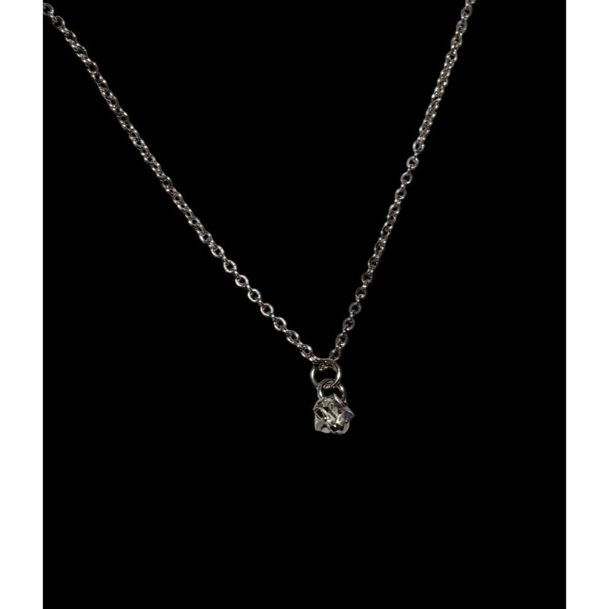 Other Minimalist Offset Square Gemmed Pendant Necklace Size ONE SIZE - 3 Thumbnail