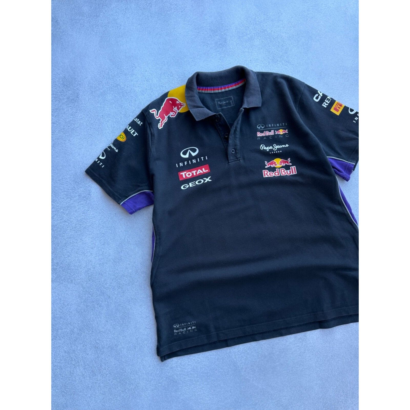 Pepe Jeans VTG Red Bull Pepe Jeans Formula Uno Racing Faded T-shirt Size US XXL / EU 58 / 5 - 6 Thumbnail
