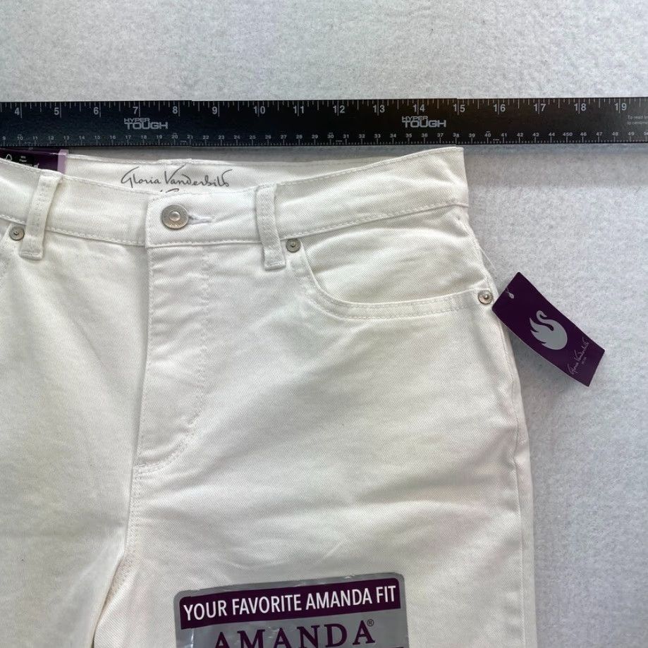 Gloria Vanderbilt Gloria Vanderbilt Amanda Capri Jeans Women's 6 White Stretch Denim Heritage Slim NWT Size ONE SIZE - 7 Thumbnail