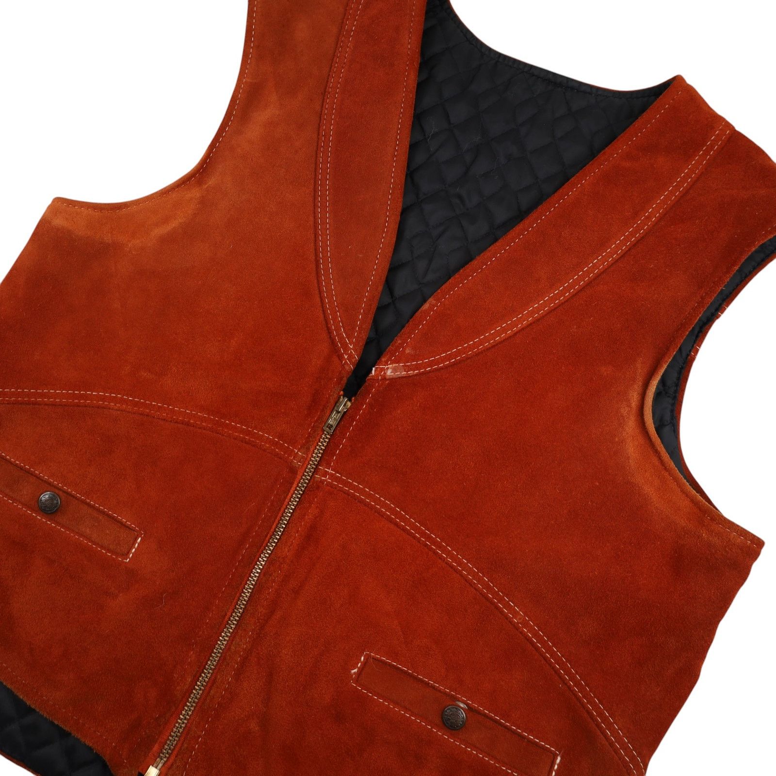 Vintage Vintage ABC for Kawasaki Suede Leather Riding Vest Size US L / EU 52-54 / 3 - 2 Thumbnail