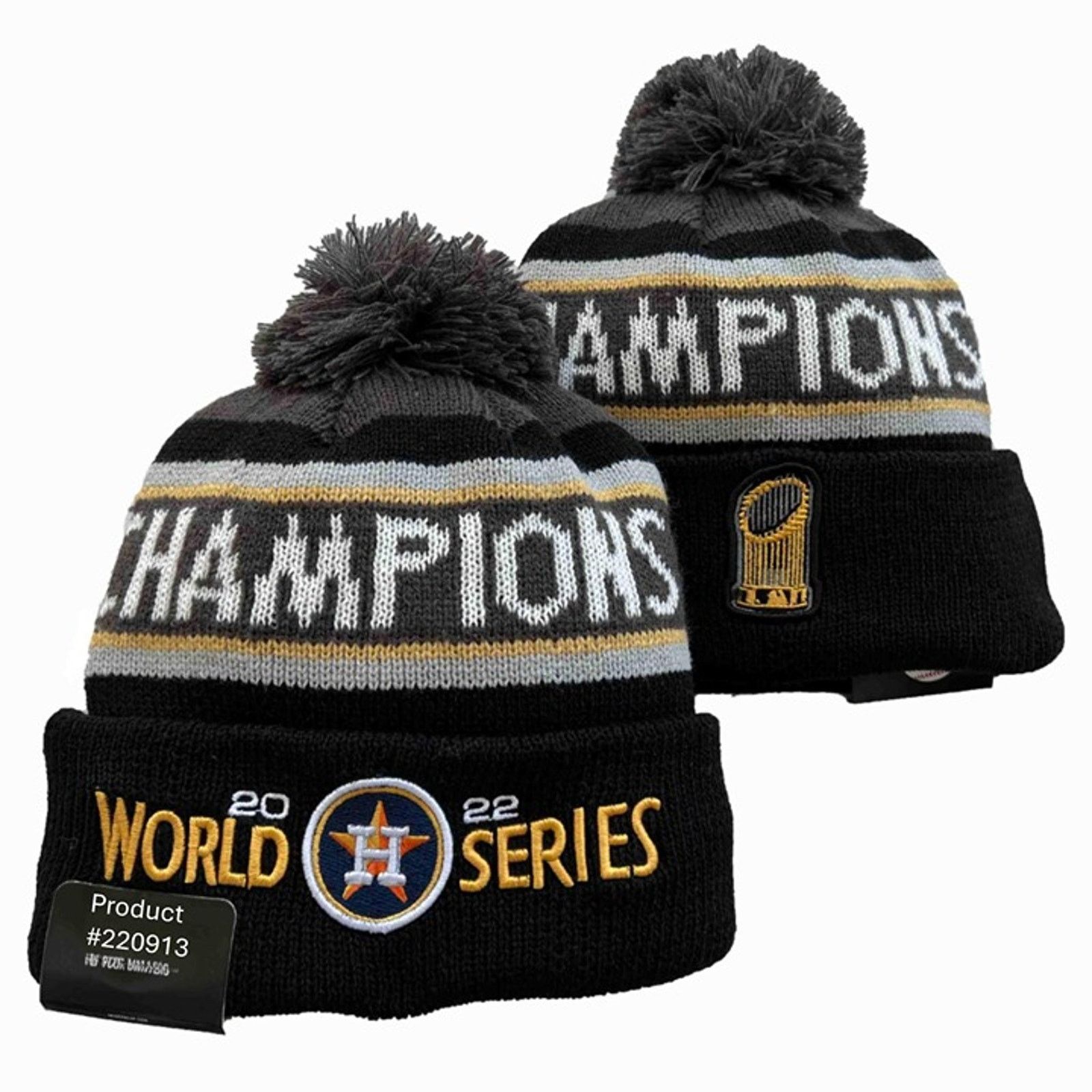 Other NWT Houston Astros Sports Knit World Series 2022 Pom Beanie Size ONE SIZE - 1 Thumbnail