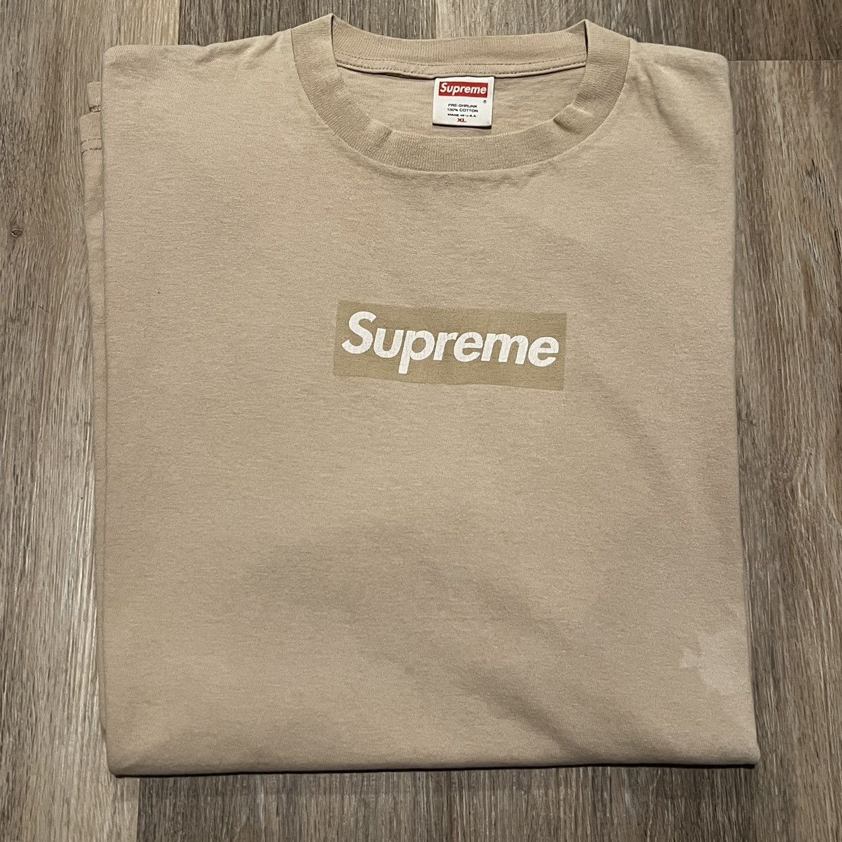 Supreme Supreme Tan Bogo Tan Box logo tee Sand bogo tonal 2003 tee Size US XL / EU 56 / 4 - 5 Thumbnail