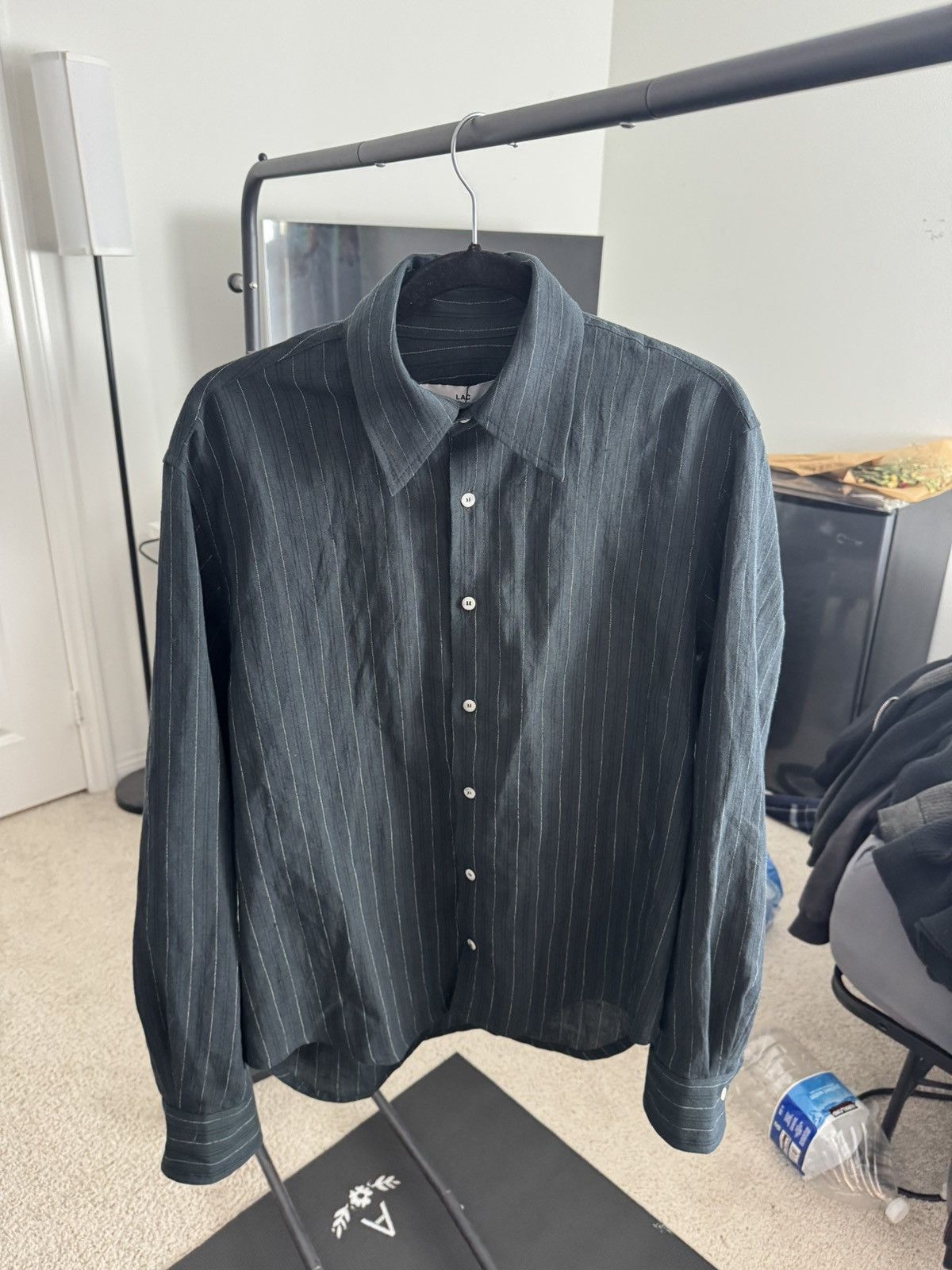 Lac Demure 'Albert' Pine Poplin Overshirt