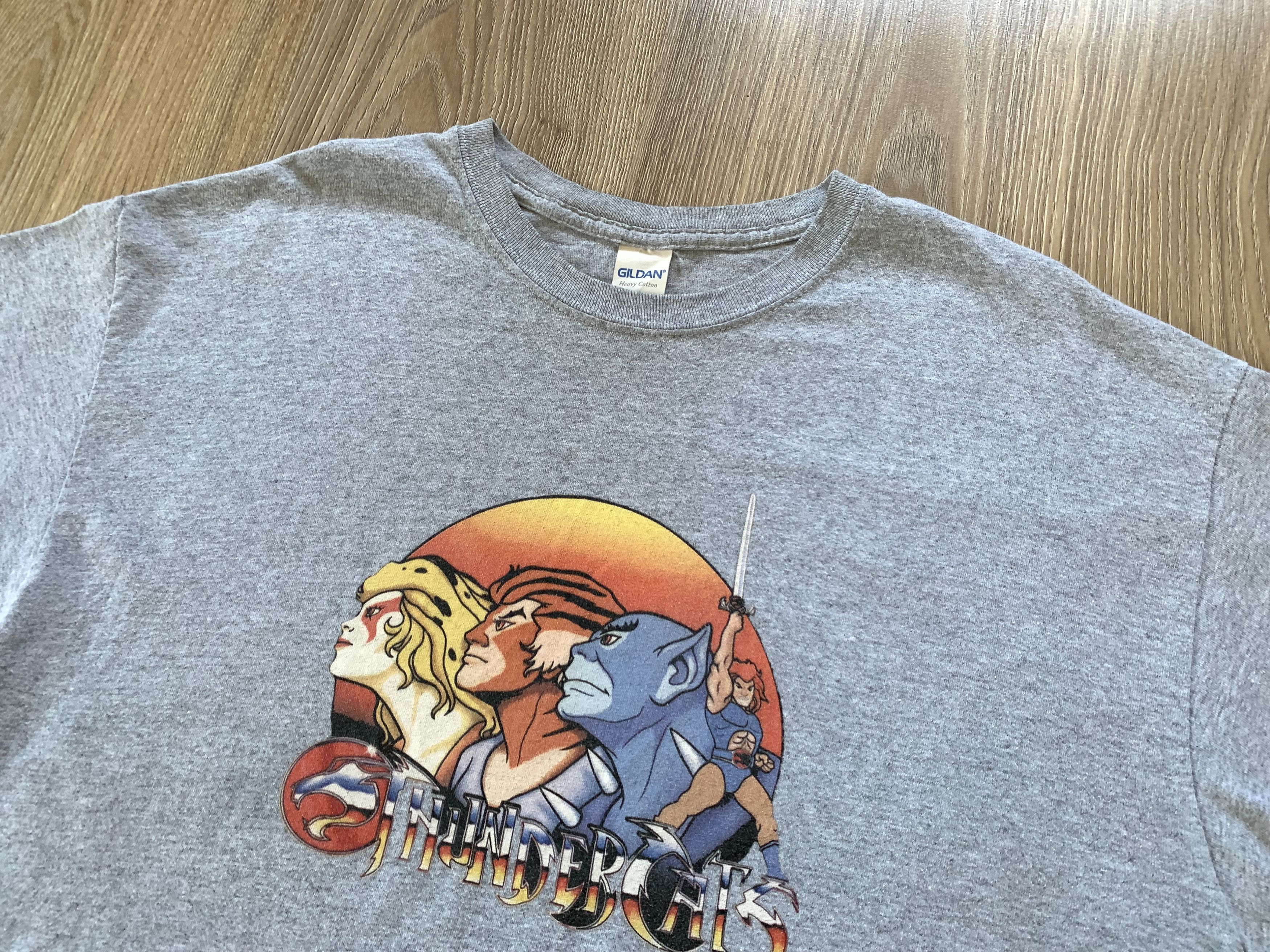 Cartoon Network × Warner Bros Gildan Vintage Thunder Cats Grey Printed T Shirt Size US XL / EU 56 / 4 - 4 Thumbnail