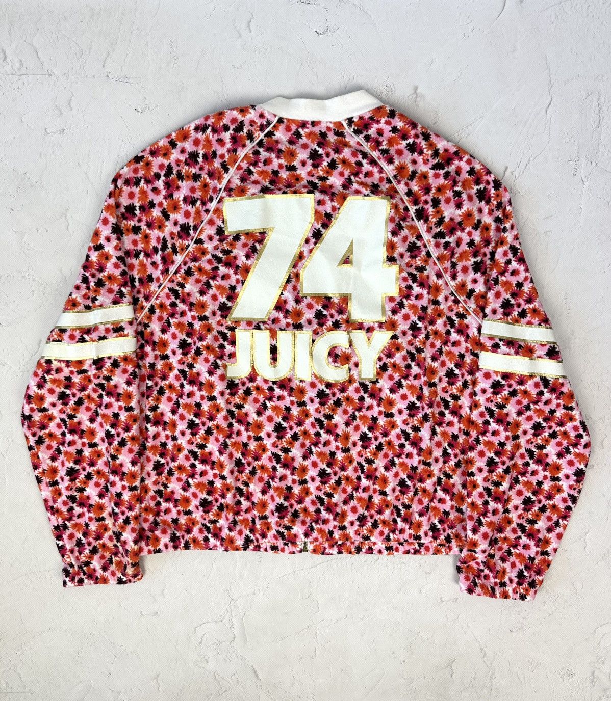 Beauty Beast × Juicy Couture × Vintage Vintage Juicy Couture Printed Velour Bomber Jacket Size XL / US 12-14 / IT 48-50 - 1 Thumbnail