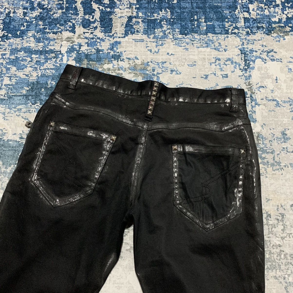 Japanese Brand × semanticdesign Semantic Design Japan wax flared black jeans Size US 31 - 8 Thumbnail