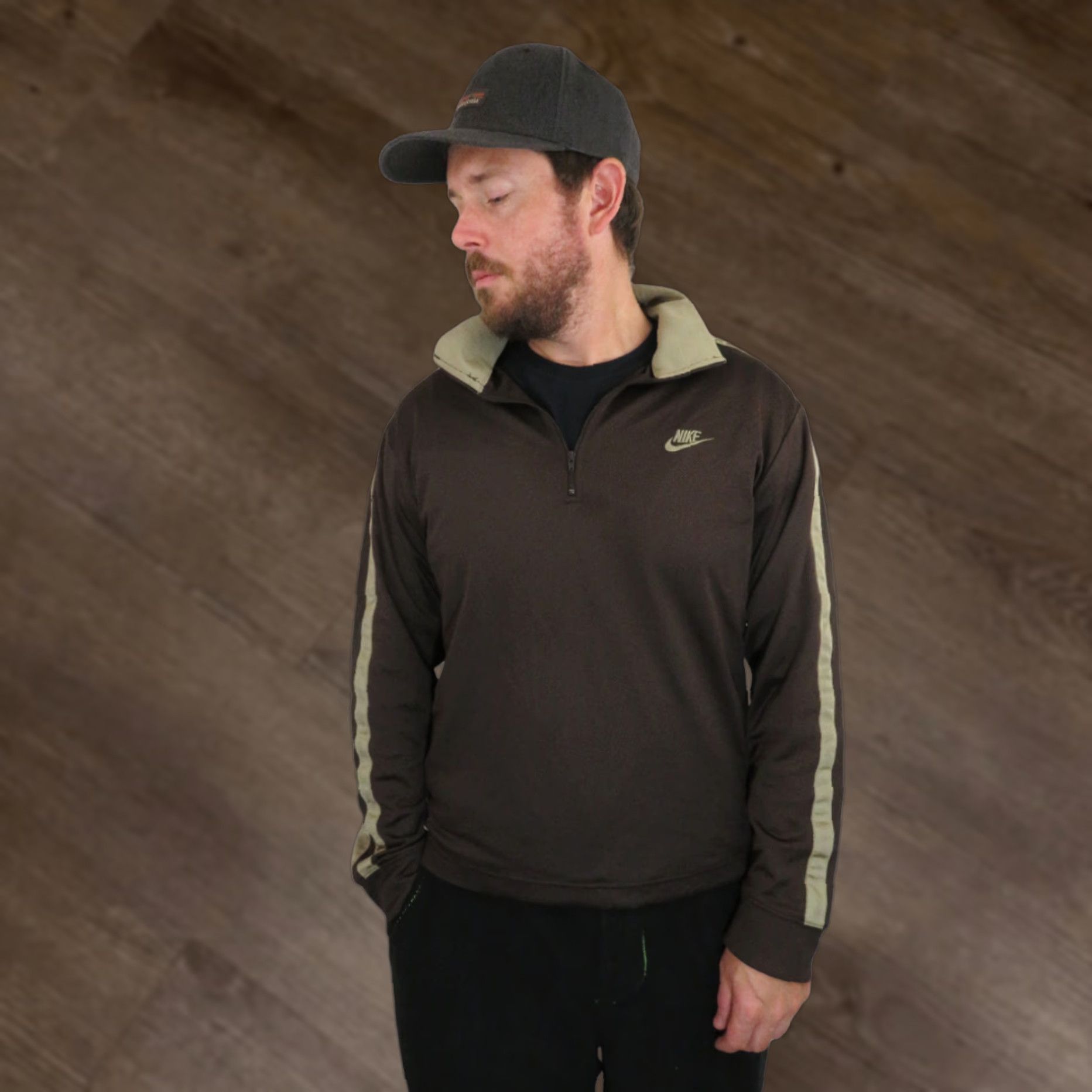 Nike VINTAGE Nike Swoosh Logo Track Jacket Mens M Pullover 