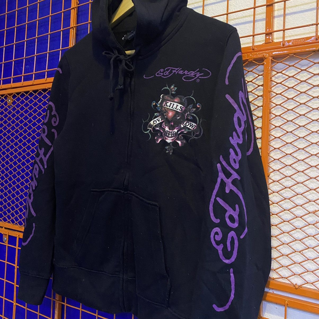 Ed Hardy Ed Hardy black & purple skull hoodie Sweatshirt Full Zip Size US S / EU 44-46 / 1 - 3 Thumbnail