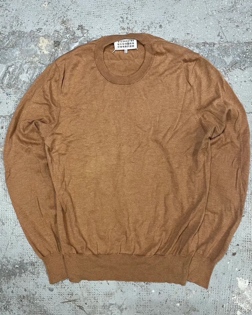 Maison Margiela Maison Margiela Brown Signature Padded Camel Sweater Size US M / EU 48-50 / 2 - 1 Thumbnail