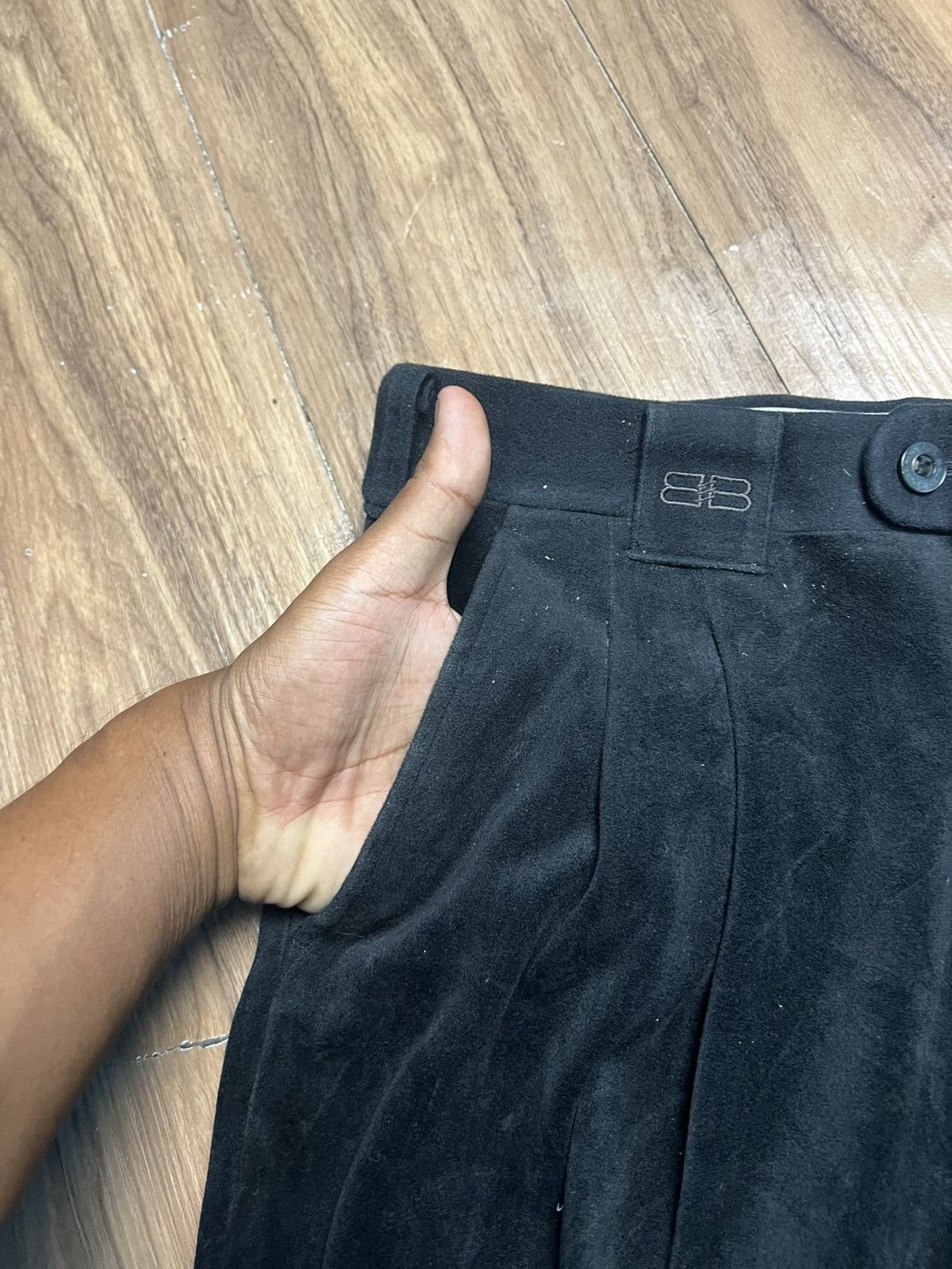 Balenciaga VINTAGE BALENCIAGA BB Sports Velvet Trousers (40) Size US 31 - 5 Thumbnail