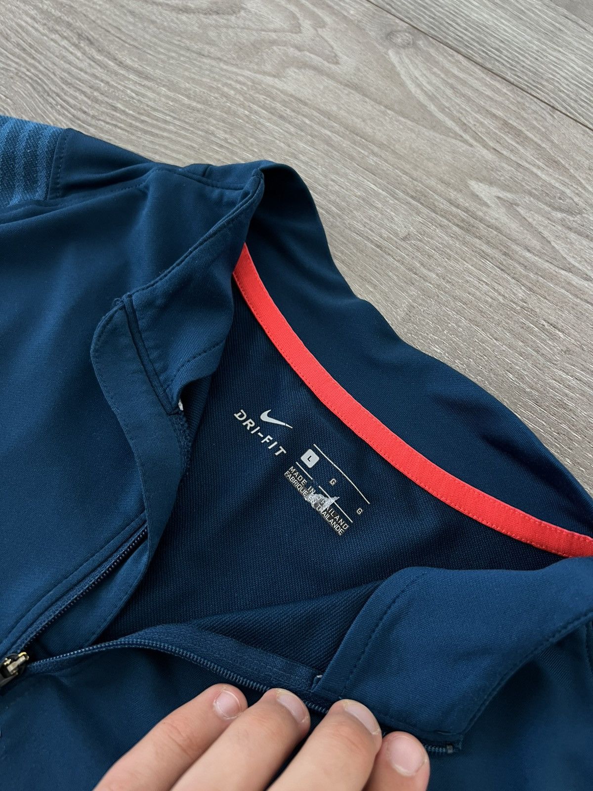 Nike Nike Dry-Fit Football Strike Drill Training 1/3 Zip Shirt Size US L / EU 52-54 / 3 - 17 Thumbnail