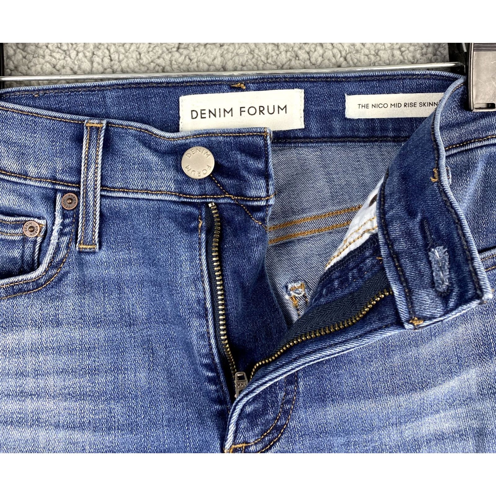 Denime Denim Forum Jeans Women’s Size 2 Skinny Ankle Mid Rise Stretch Blue 31-25 Size 26" / US 2 / IT 38 - 3 Thumbnail