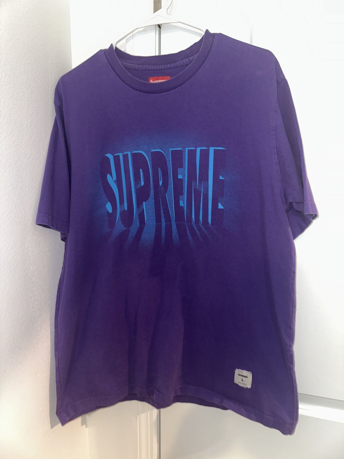 Supreme Purple supreme logo shirt Size US L / EU 52-54 / 3 - 1 Thumbnail