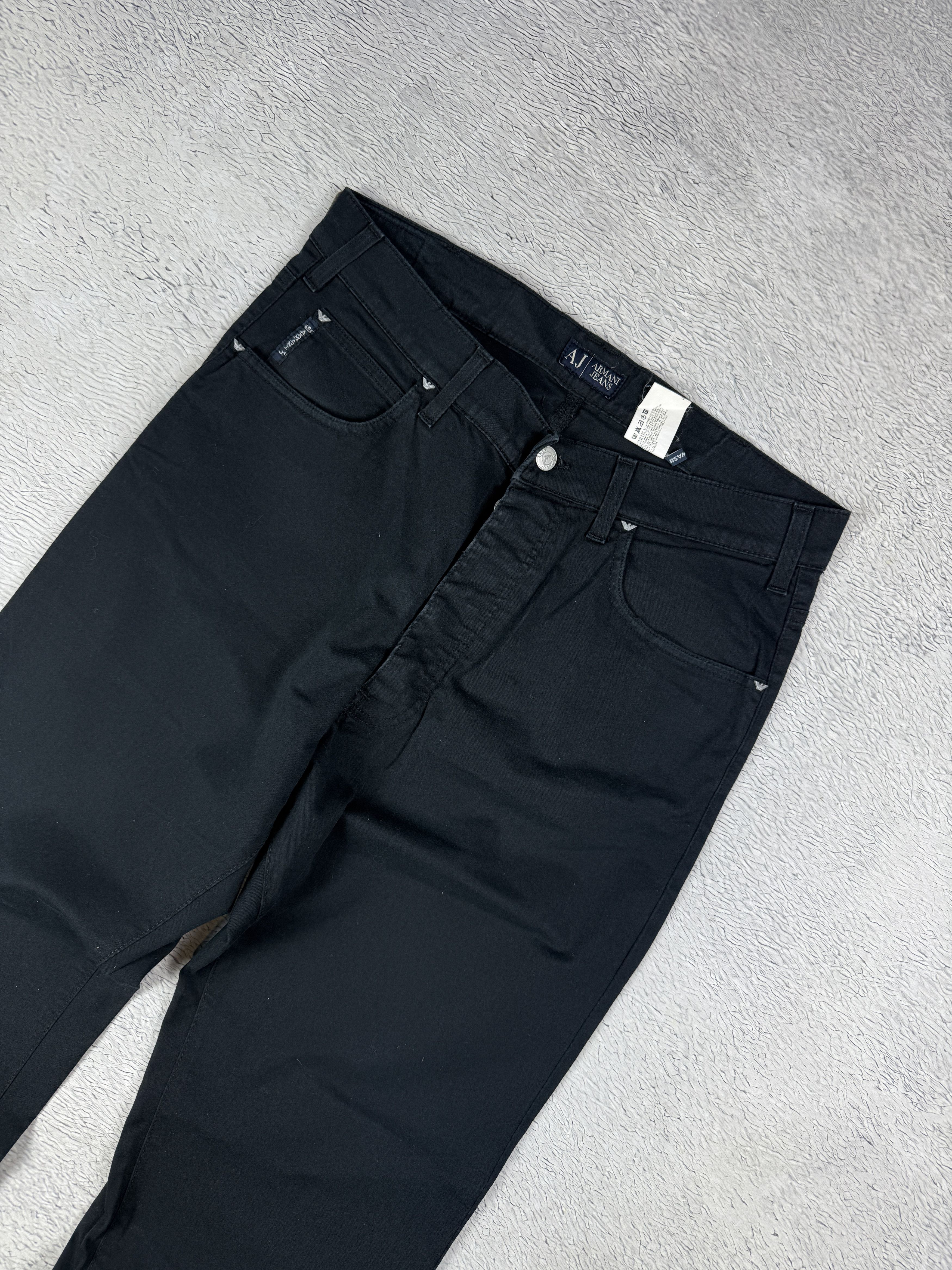 Armani Armani Jeans J14 Comfort Fit Pants Black Straight Leg Size US 33 - 5 Thumbnail