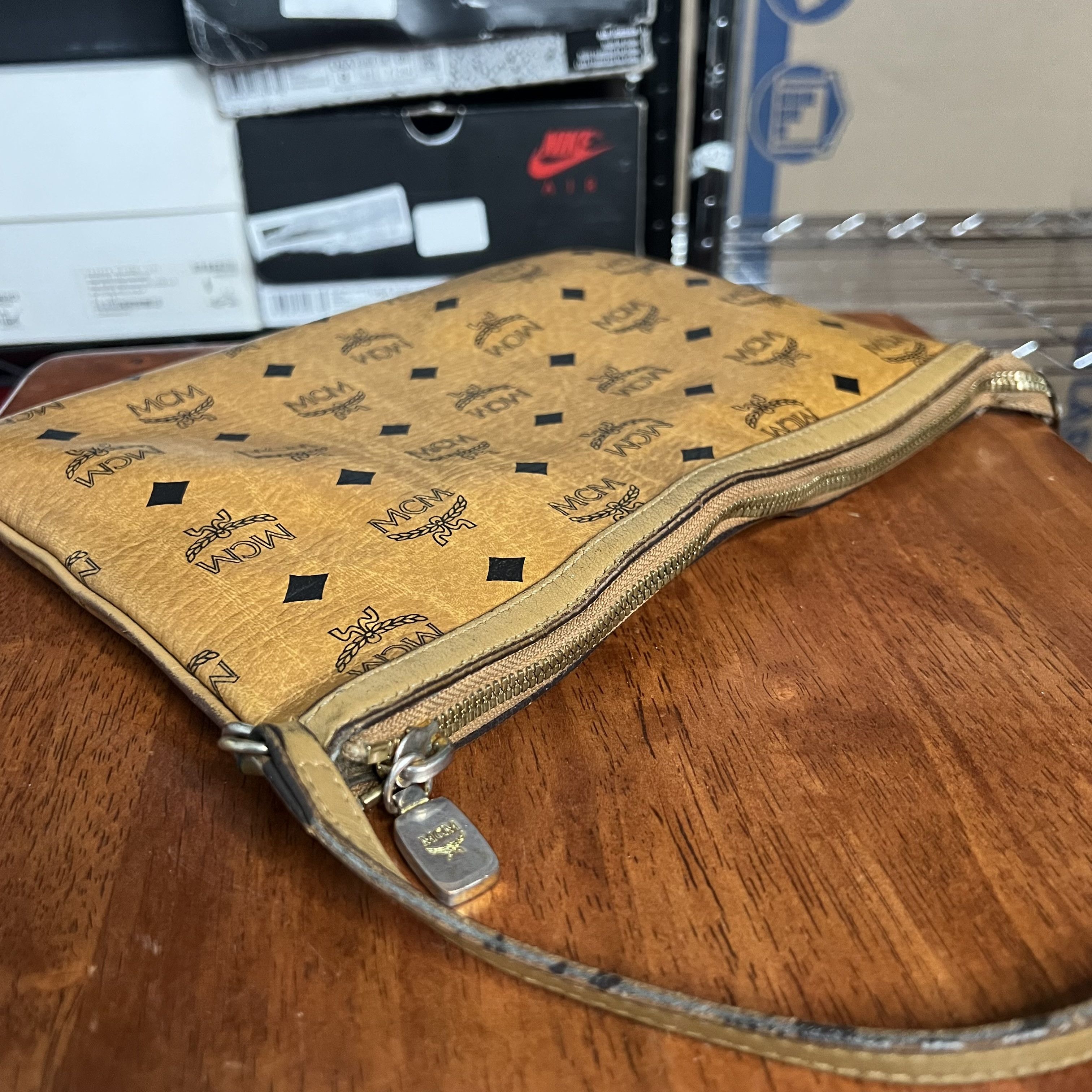 MCM MCM Visetos Crossbody Pouch in Cognac Size ONE SIZE - 5 Thumbnail
