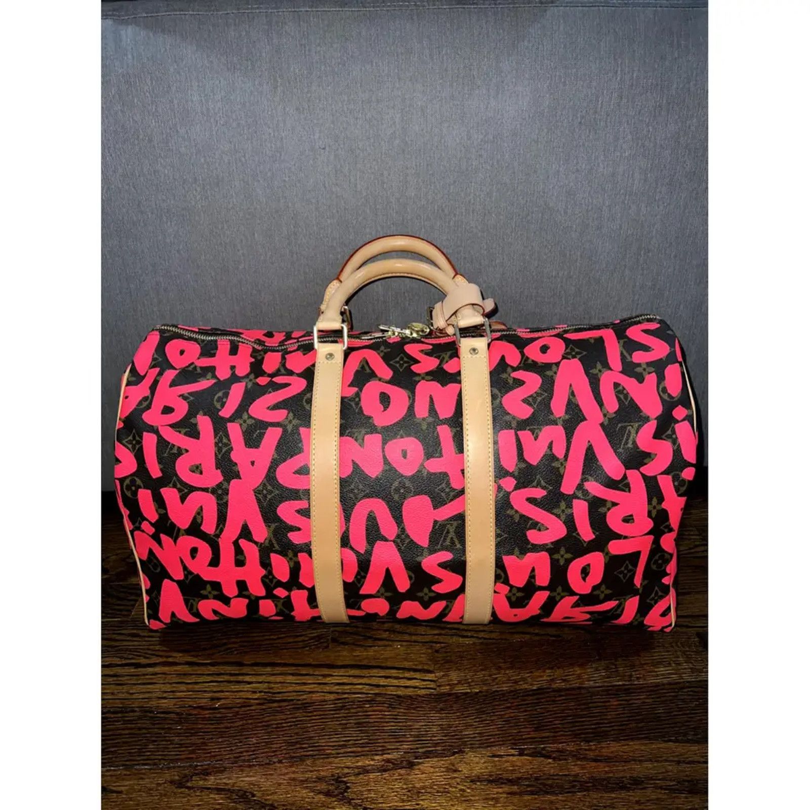Louis Vuitton Louis Vuitton Keepall Graffiti Pink Jacobs Travel Bag Size ONE SIZE - 6 Thumbnail