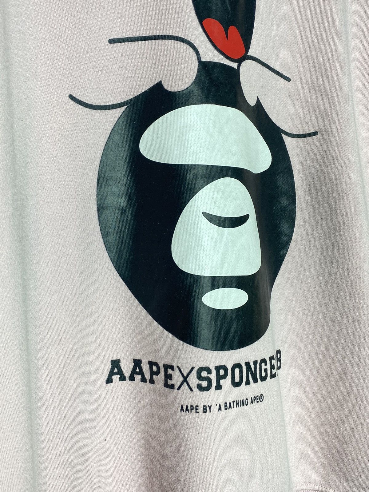 AAPE x Sponge Bob hype streetwear pink sweatshirt