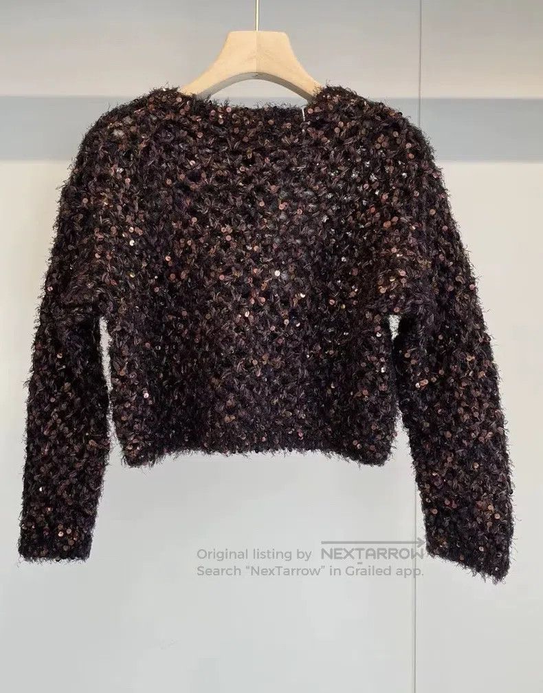 Brunello Cucinelli Brunello Cucinelli Heavy sequined knitted sweater Size M / US 6-8 / IT 42-44 - 3 Thumbnail