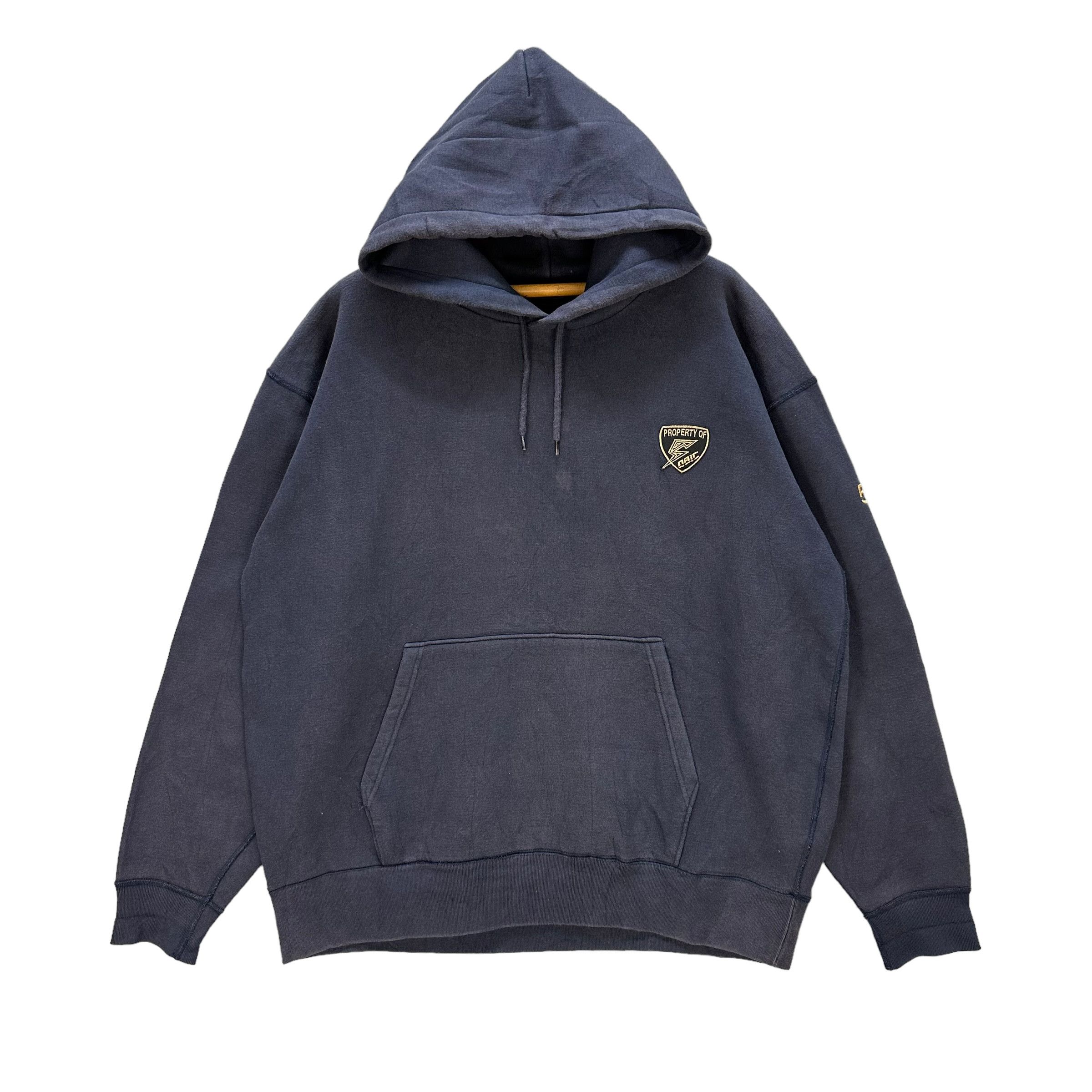 image of Vintage Cross Stitch Property Of Oaic Pullover Hoodies X 9152-63 in Faded Black, Men's (Size 2XL)