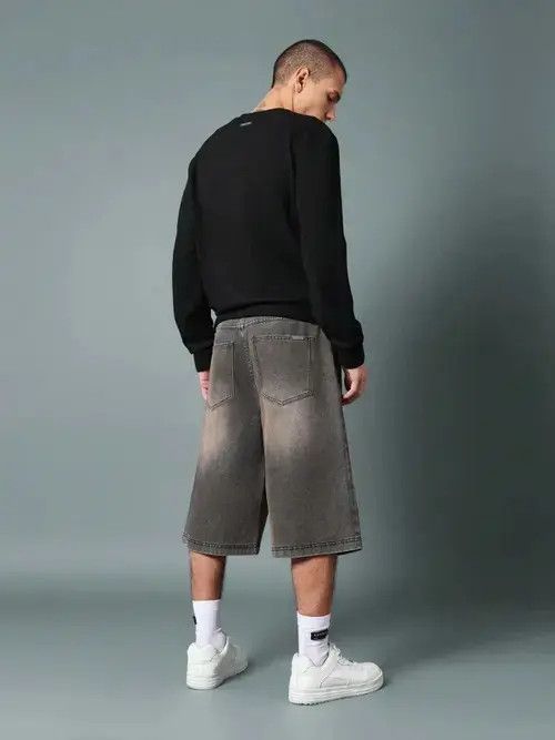 Other Washed drip denim shorts jorts RETRO Size US 30 / EU 46 - 5 Thumbnail