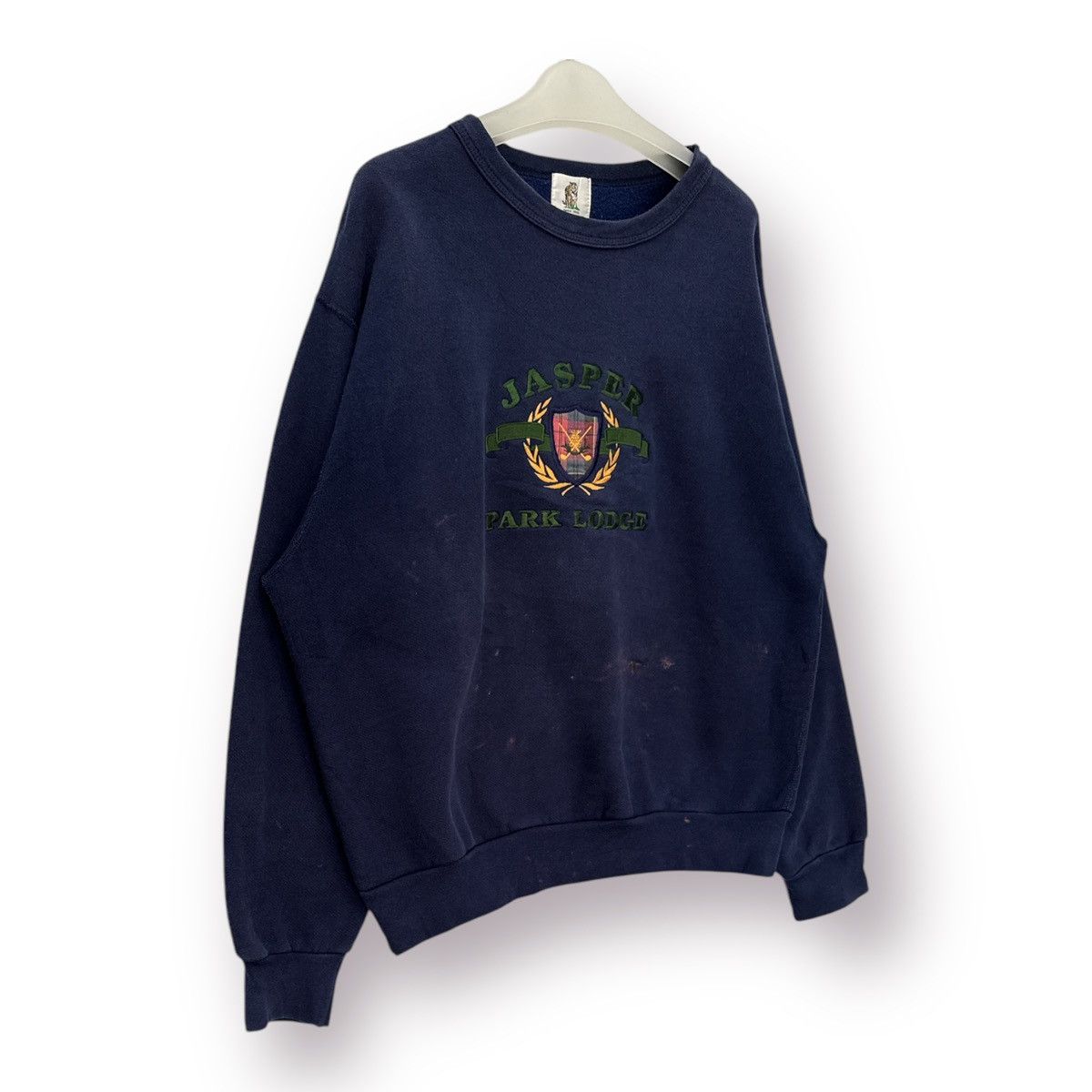 Japanese Brand 🔥 Vintage Distressed Blue Jasper Park Lodge Sweatshirt Size US M / EU 48-50 / 2 - 3 Thumbnail