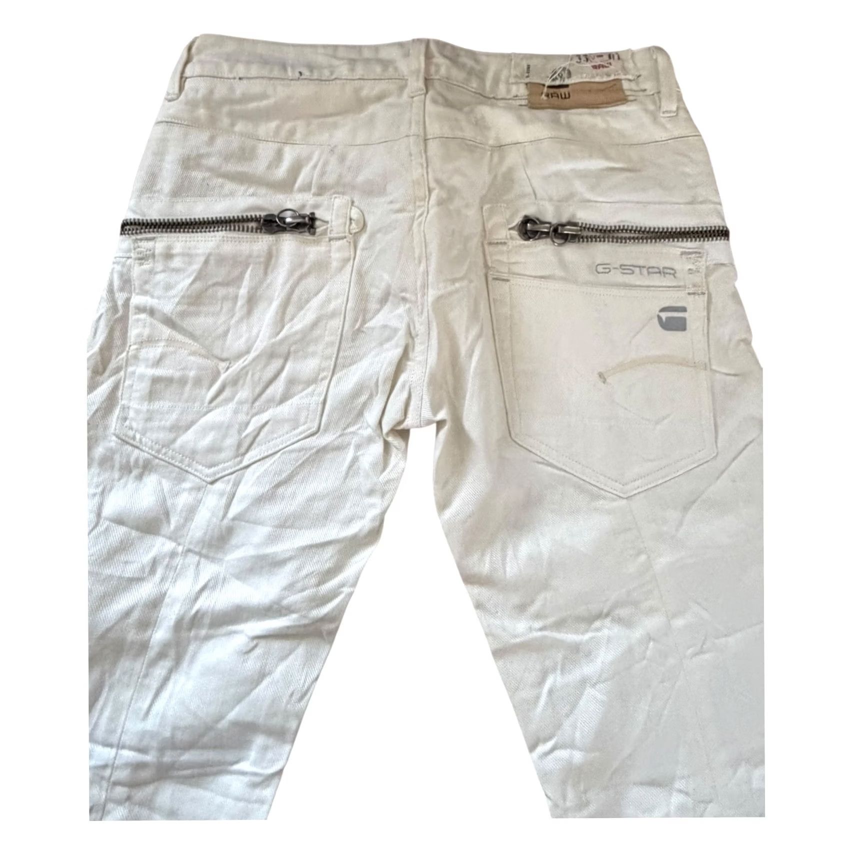 G-Star G-Star RAW 3301 Plus Sudden Straight WMN Jeans White W27 L34 5-Pocket Denim, Zip Pockets, Straight Style, Regular Fit, Women Size 27" / US 4 / IT 40 - 7 Thumbnail