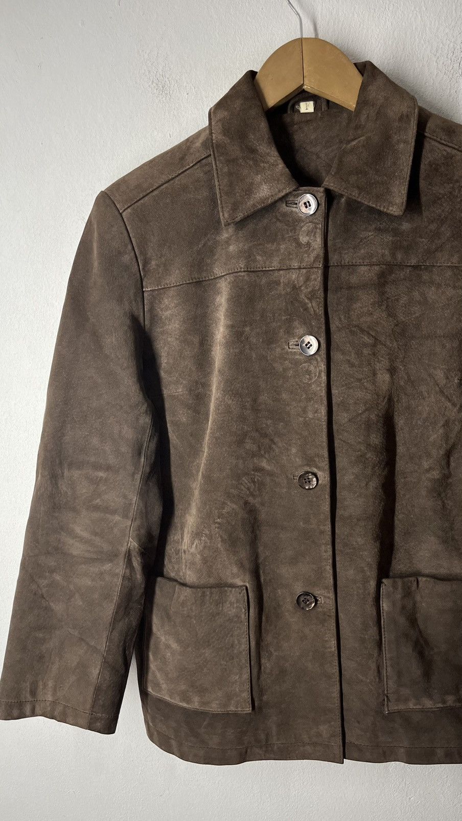 Vintage VINTAGE SUEDE LEATHER COAT JACKET Size S / US 4 / IT 40 - 5 Thumbnail