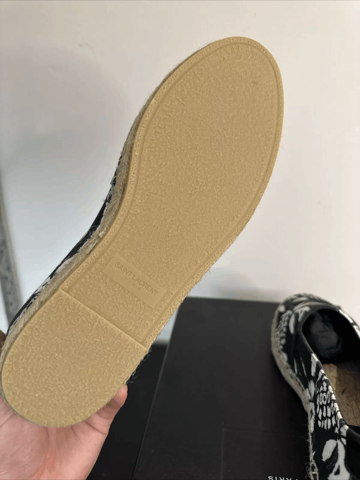 Yves Saint Laurent YSL Saint Laurent Men's Canvas Leather Espadrilles Size 39 Size US 6 / EU 39 - 5 Thumbnail
