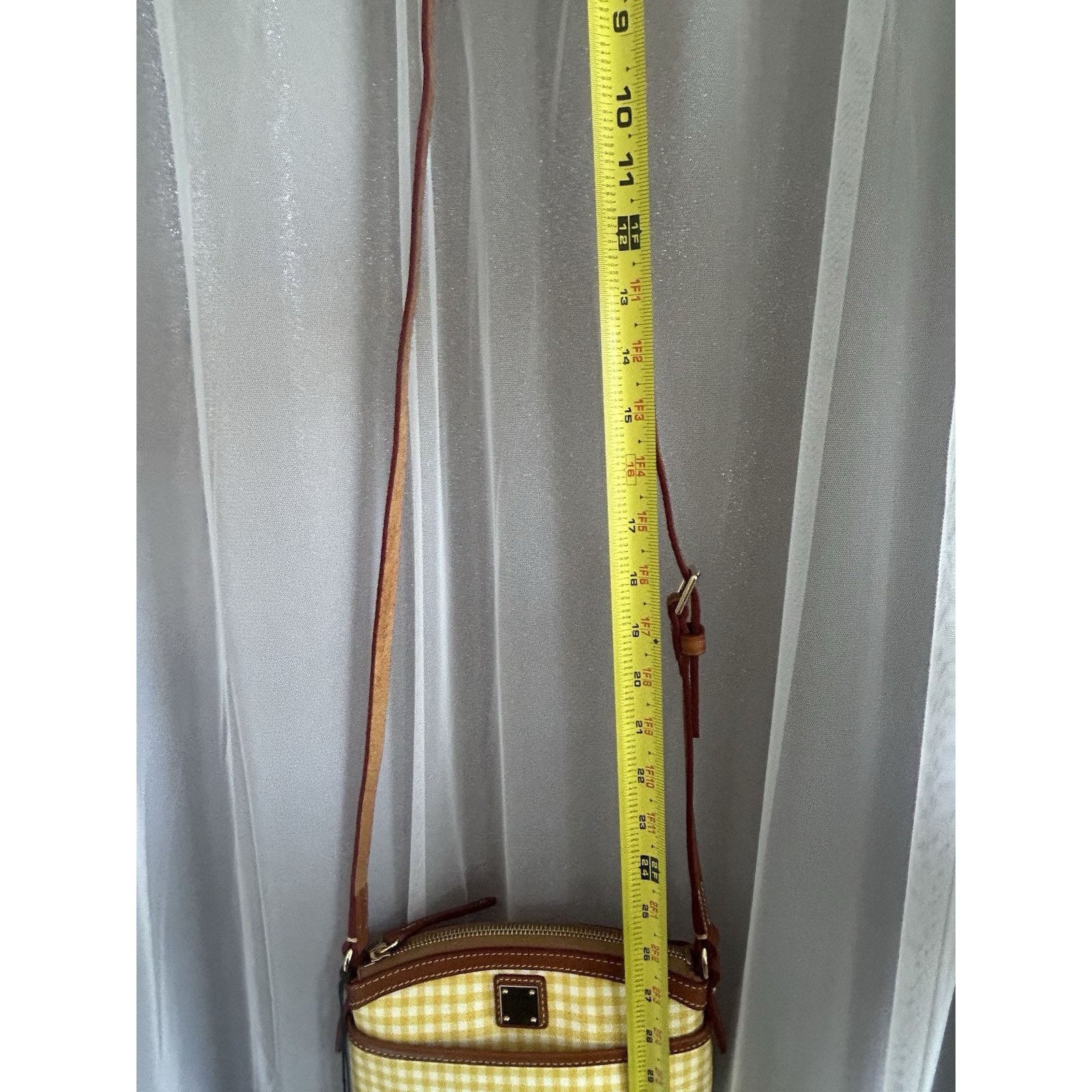 Dooney & Bourke Dooney & Bourke Domed Crossbody Gingham Yellow Plaid NWT Size ONE SIZE - 6 Thumbnail