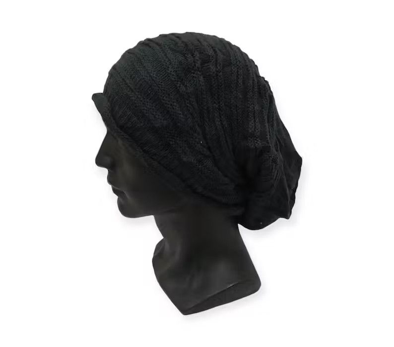 image of Plain Knit Beanie Hat, Men's