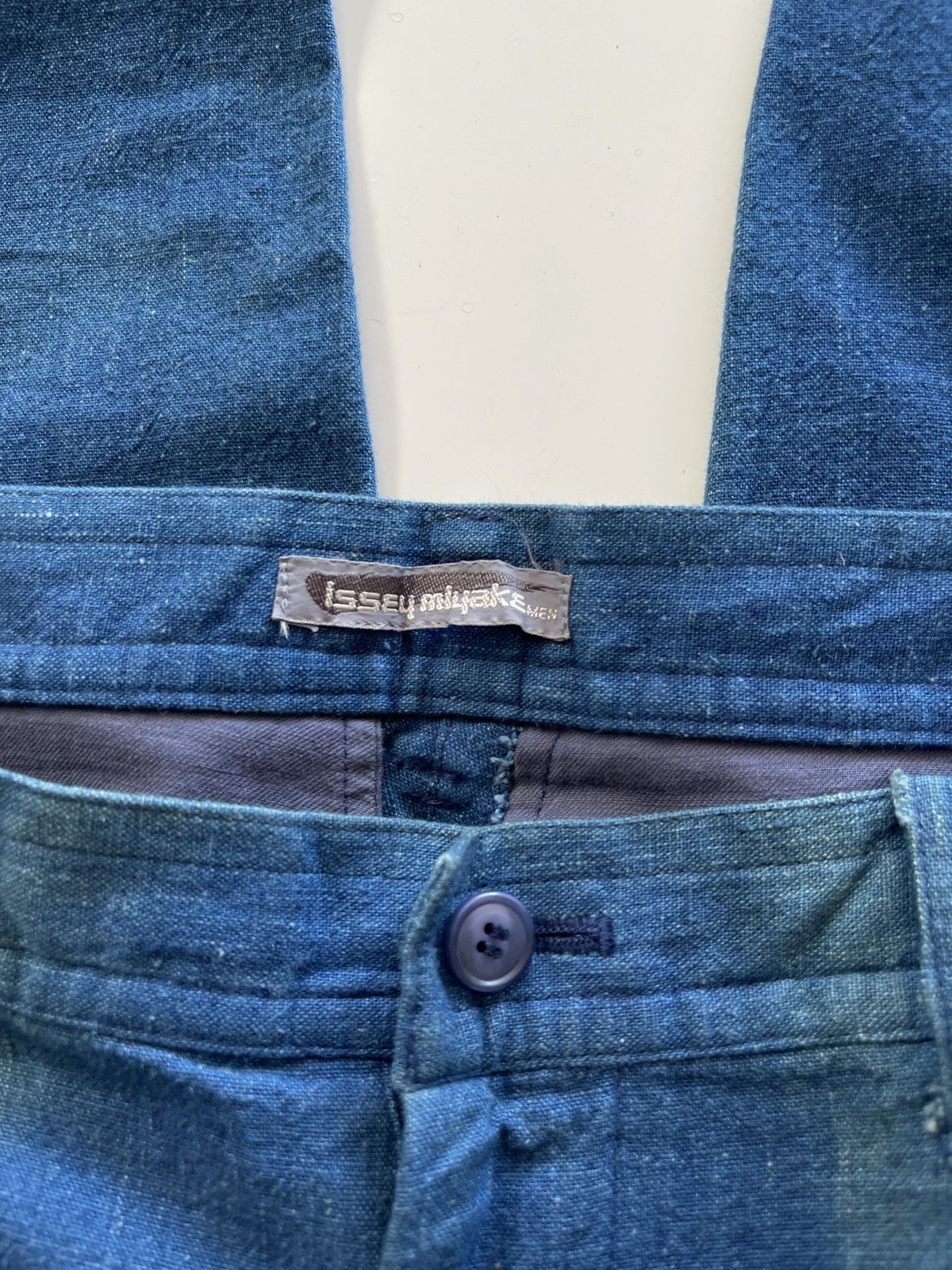 Issey Miyake 80s ISSEY MIYAKE MEN INDIGO TROUSERS PANTS Size US 31 - 6 Thumbnail