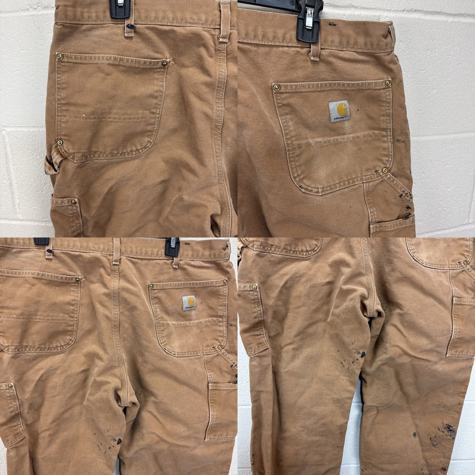 Carhartt VINTAGE Carhartt Double Knee Pants 40x30 USA Brown 5-Pocket Logo Zipper Button Relaxed Straight Men Size US 40 / EU 56 - 8 Thumbnail