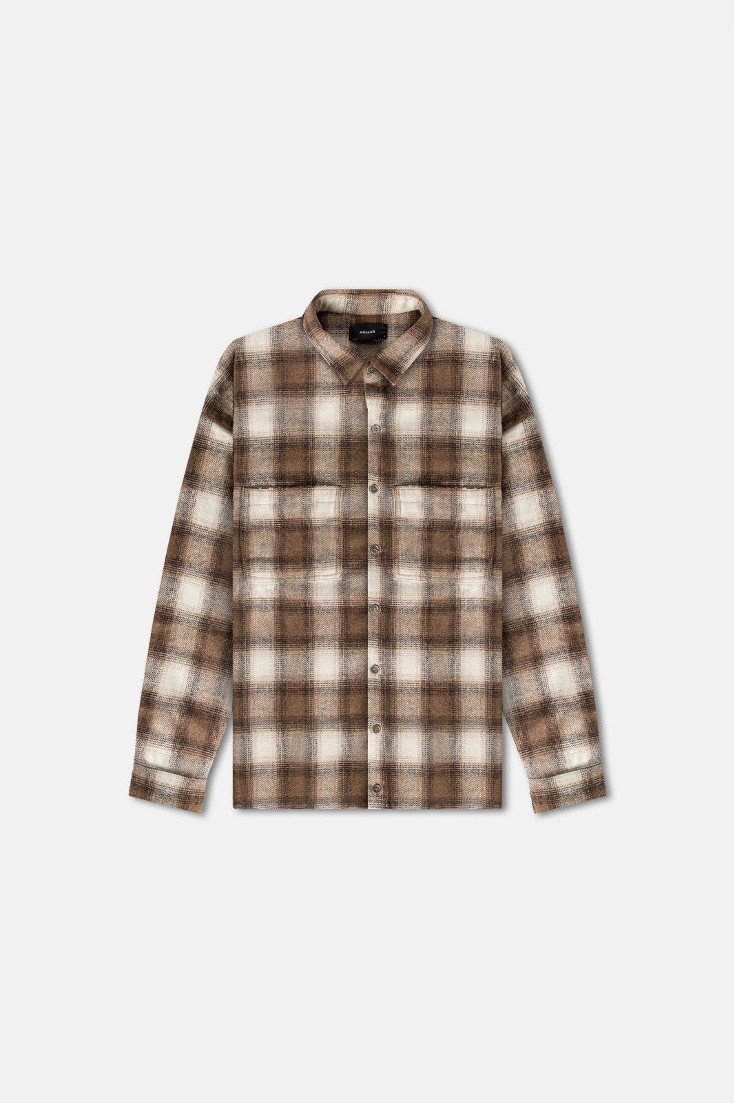 Designer × Kollar Clothing Kollar clothing Flannel Shirt - Beige Size US XXL / EU 58 / 5 - 1 Thumbnail